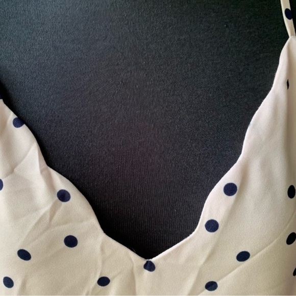 SOCIALITE NORDSTROM RACK LIGHT PINK WITH NAVY BLUE POLKA DOTS TANK TOP BLOUSE 👚 - Picture 5 of 5